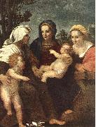 Andrea del Sarto Madonna and Child with Sts Catherine, Elisabeth and John the Baptist oil on canvas